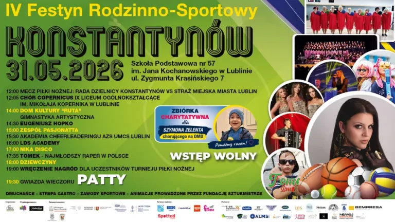 Artyści Nika Disco i Dziewczyny podczas IV Festynu Rodzinno-Sportowego w Lublinie 2026.